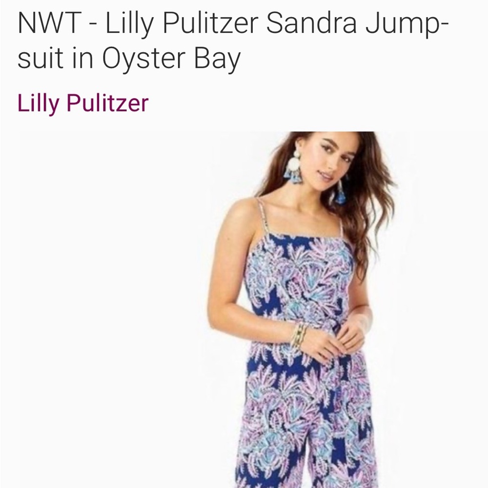 NWT Lily Pulitzer Sandra Jumpsuit